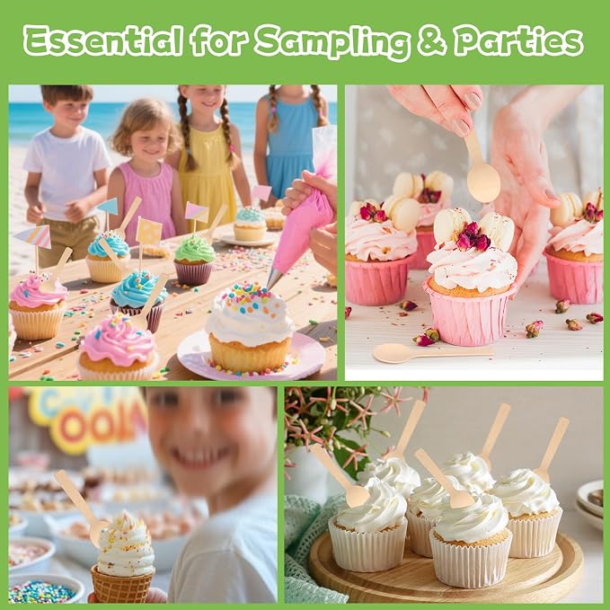 300 Pcs Mini Wooden Spoons 4 Inch - Image 7
