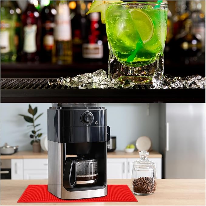 PATIKIL 16" x 12" x 0.4" PVC Bar Mats, 2 Pack Non-Slip Bar Service Cup Mat - Image 5