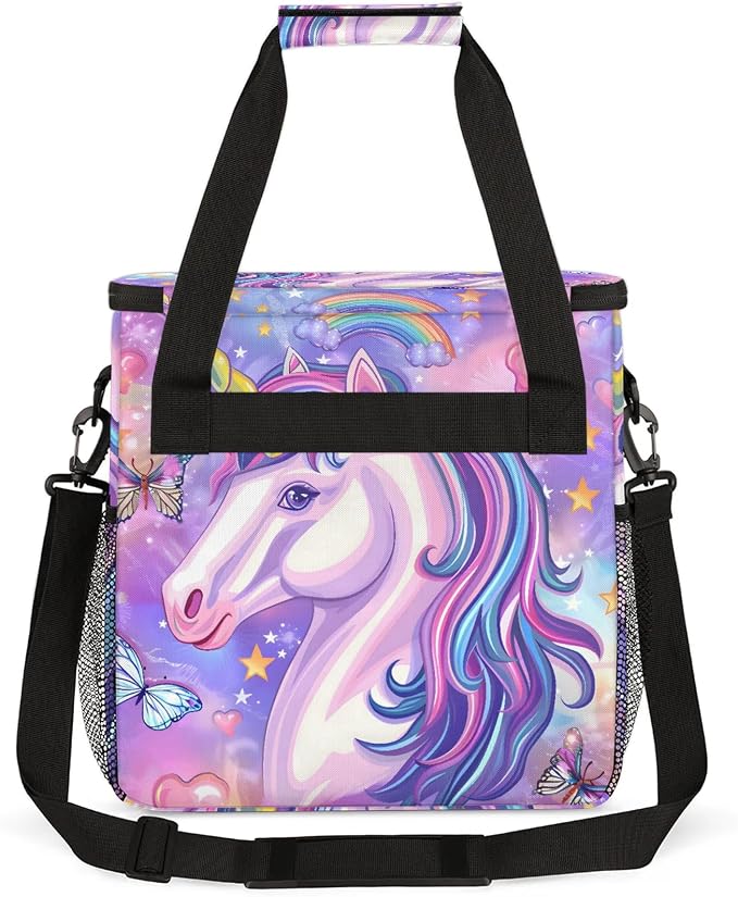 Unicorn Butterfly Coffee Maker Carring Bag, Large Insulated Storage Organizer - Image 5