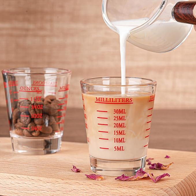Shot Glasses Measuring cup Espresso Shot Glass Liquid Heavy Wine 2 Pack - Image 3