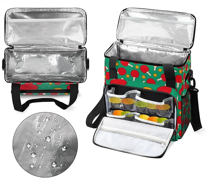 Table Tennis Pattern Coffee Maker Travel Bag, Table Tennis Pattern Large - Image 3