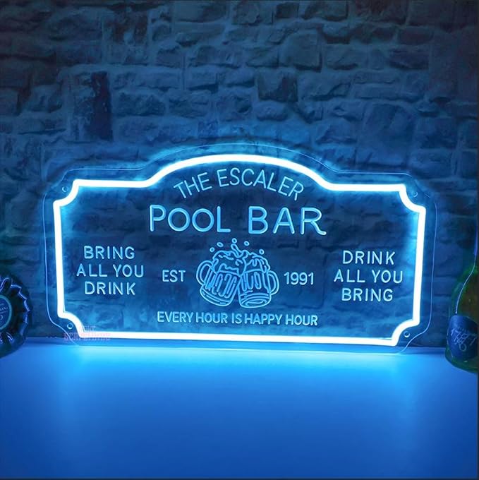 Custom Home Bar Neon Sign Dimmable Open LED Neon Light Wall Decor Beer Whiskey - Image 5