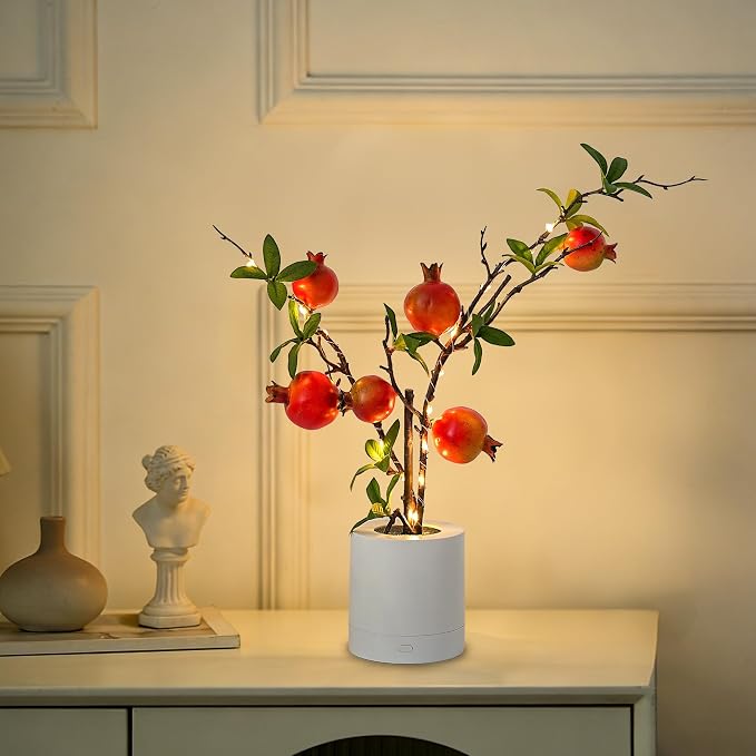 WSYEAR Christmas Decoration Artificial Pomegranate Branch Mini Lifelike by WSYEAR