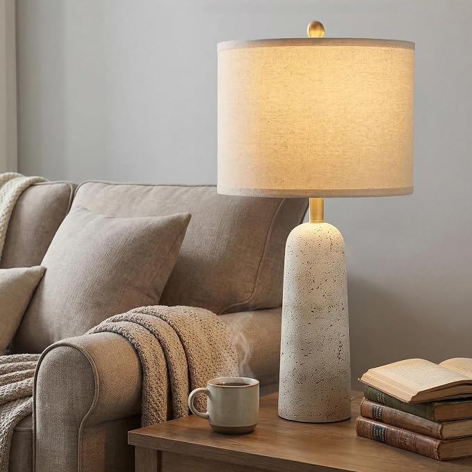 BOBOMOMO 27.25" Modern Table Lamp Set of 2, Lamps - Image 4