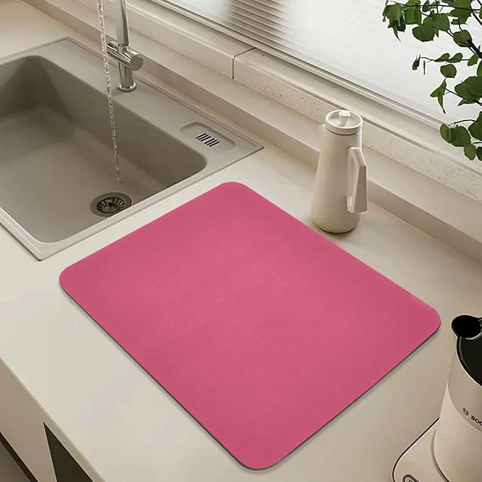 Azalea Dish Drying Mat for Kitchen Counter No-slip Rubber Bottom Drainer Mats - Image 6