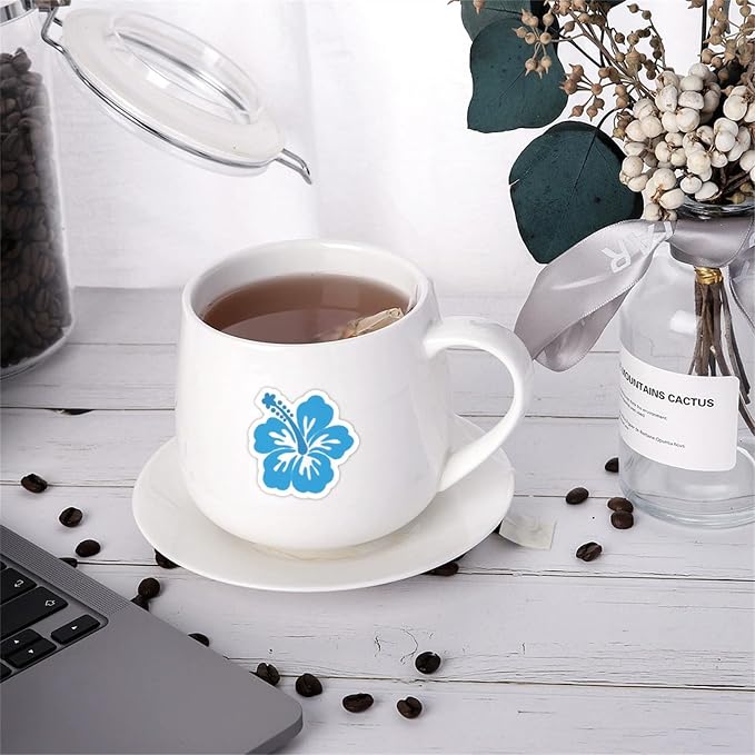 60pcs Aesthetic Hibiscus Stickers - Image 4