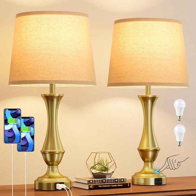Seealle Upgraded Touch Lamps for Night Stands Set of 2 by SeealleLighting