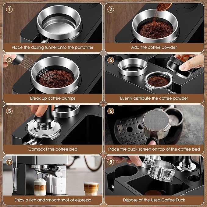 Reoszeank 58mm Espresso Accessories Kit, Espresso Knock Box and Tamping Station - Image 2