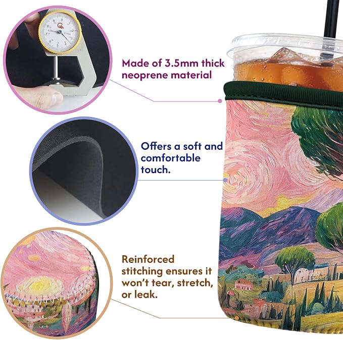 Reusable Insulated Neoprene Iced Coffee Sleeve - Image 2
