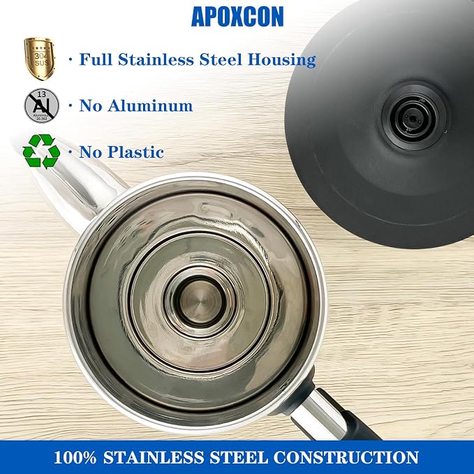 APOXCON Electric Coffee Percolator Stainless Steel Coffee Maker - Image 3