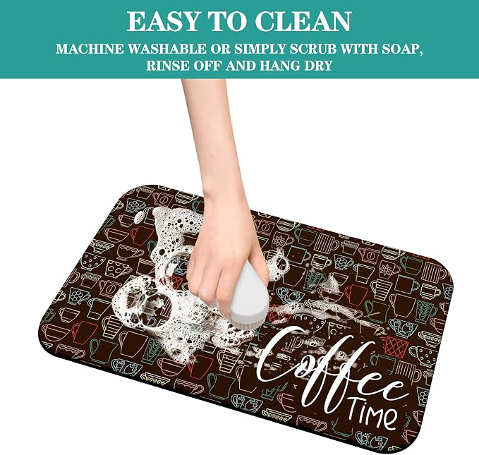 Coffee Mat - Absorbent Coffee Bar Drying Mat - Waterproof Protects Kitchen - - Image 6