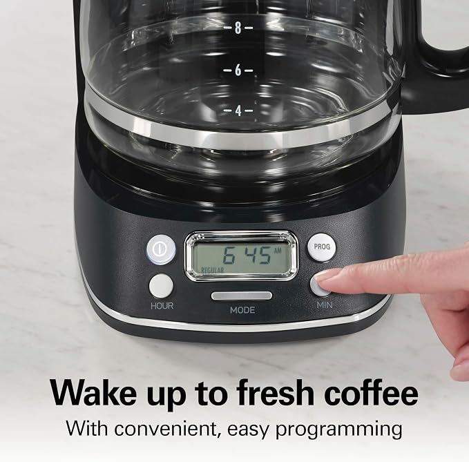Hamilton Beach 12 Cup Programmable Hot & Iced Coffee Maker, Glass Carafe - Image 4