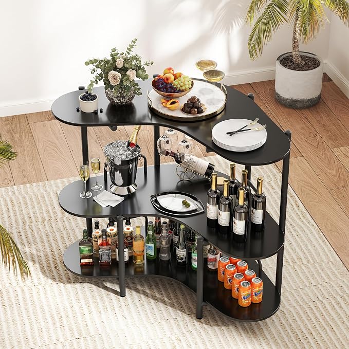 HOMGX Home Bar Table, Wine Bar Cabinet - Image 2