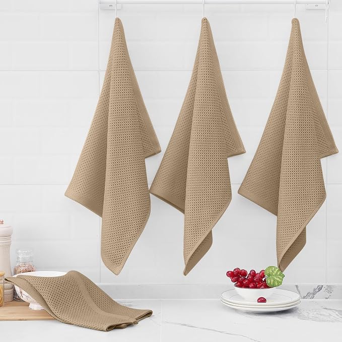 Homaxy 100% Cotton Oversized Waffle Weave Kitchen Dish Towels, Ultra Soft - Image 6