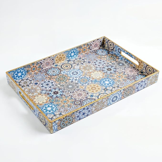 AGIOTA Coffee Table Trays for Living Room Serving Tray by ServingCustomersBornforQuality