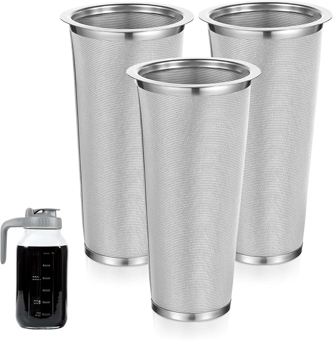 3 Pack Cold Brew Coffee Filter for 64oz Wide Mouth Mason Jar, 304 Stainless by Unknown