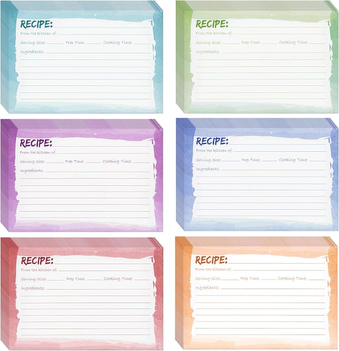 Juvale Recipe Cards by Juvale