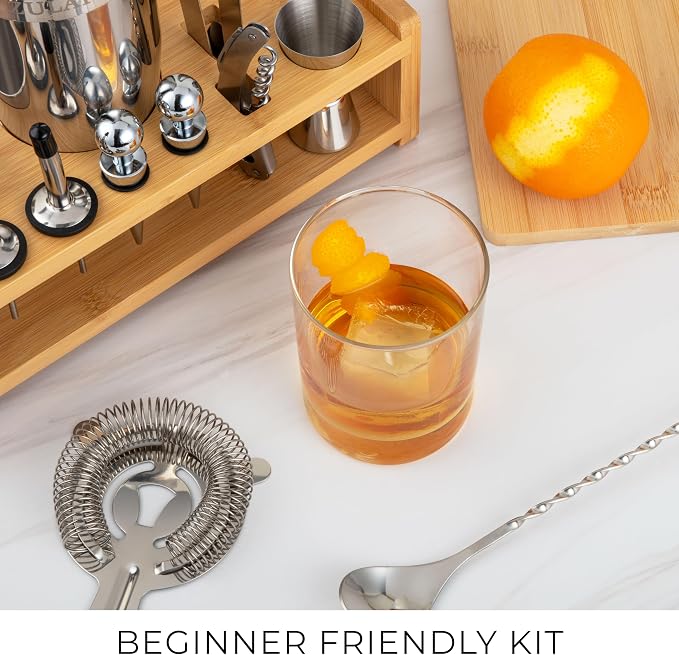 Zulay Kitchen 24 Piece Bartender Kit-Stainless Steel Bar Accessories - Image 6