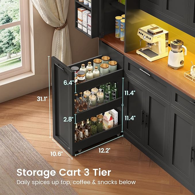 Itaar 71" Kitchen Pantry Cabinet - Image 6