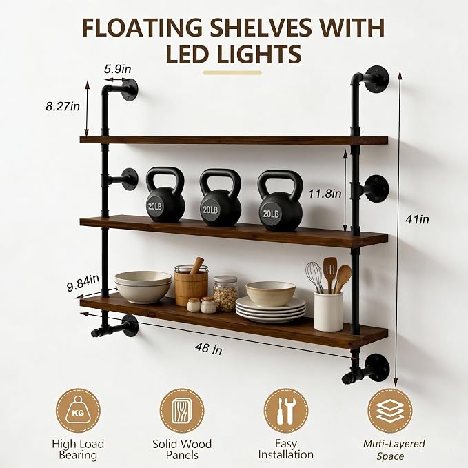 ROGMARS LED Gaming Floating Shelves - Image 2