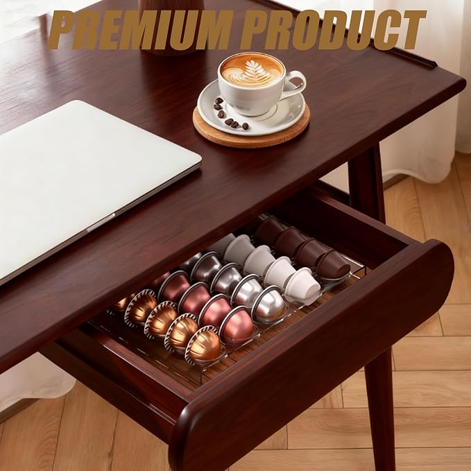 Coffee Pod Drawer Organizer, 30-Capsule Storage Tray，Keep Your Kitchen Drawer - Image 3