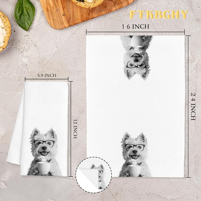 Funny West Highland Terrier Decor Coffee Kitchen Towels Gift, West Highland - Image 7