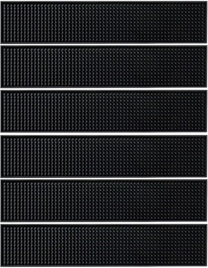 BARsics 17.5x3.5 inches Long PVC Bar Rail Mat Non-Slip Serving Spill Mat by BARsics