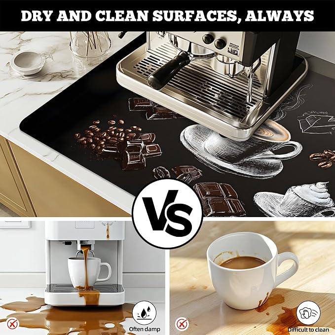 Dish Drying Mat Large Coffee Mat Absorbent Drying Mat - Image 2