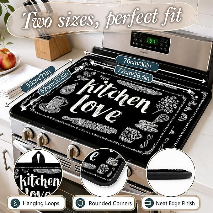 Multi-Design Stove Top Cover for Glass/Electric Stoves, 3-in-1 Counter - Image 2