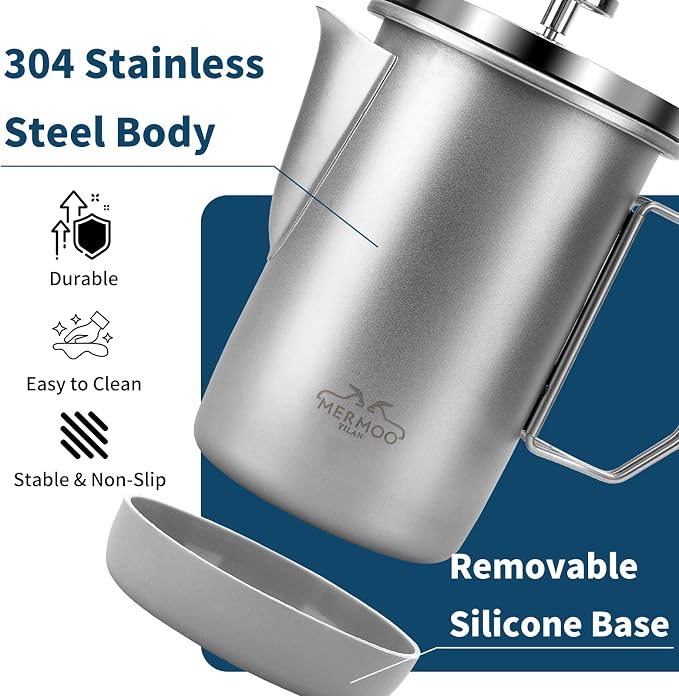 MERMOO YILAN Stainless Steel French Press - Image 3