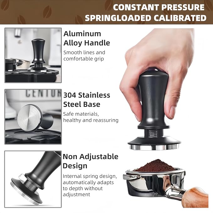 8 Pcs 51mm Espresso Accessories Kit, Tamping Station and Calibrated Coffee - Image 5