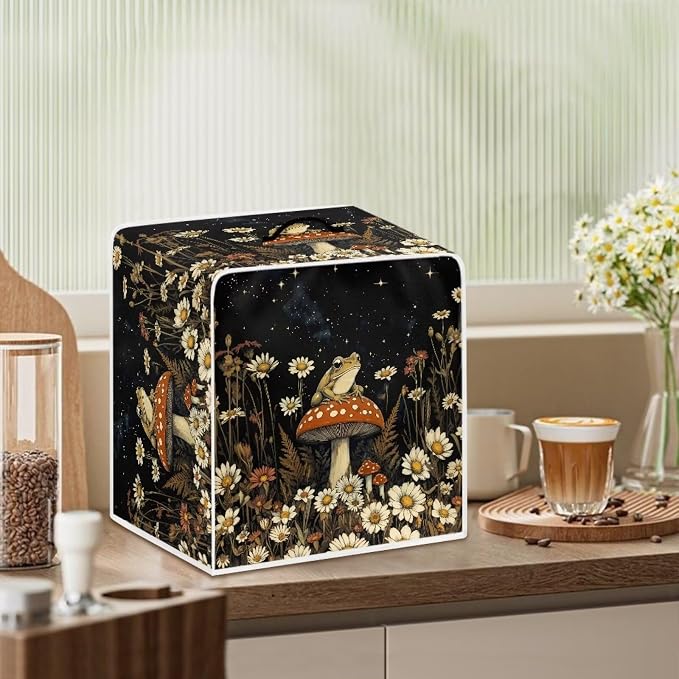 Frog Mushroom Daisy Coffee Machine Covers Anti Dust Covers - Image 3