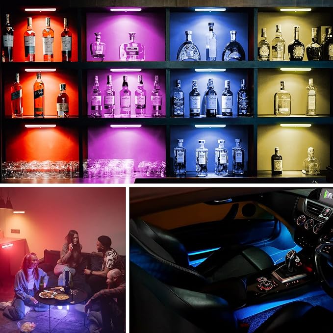 Diomart 48 LED Under Cabinet Lighting Wireless, 15 Colors Changeable - Image 2