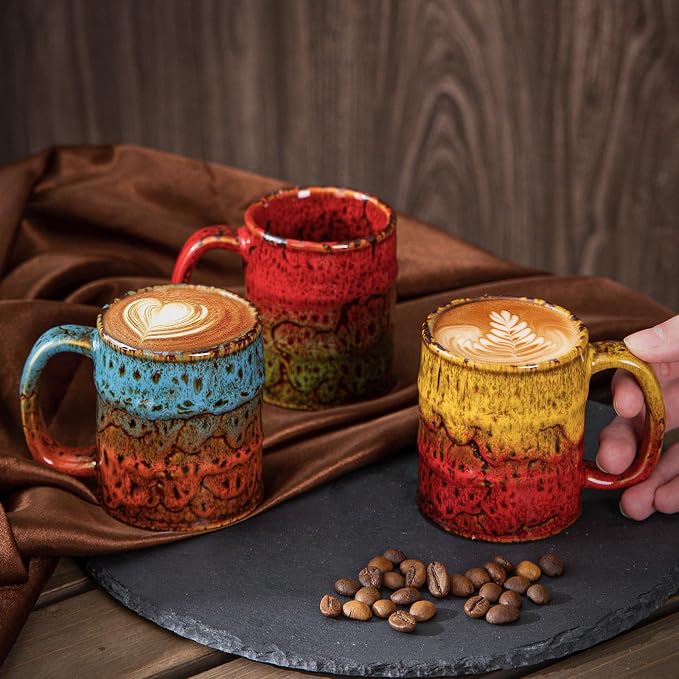 Handcrafted Ceramic Espresso Cups Set of 6, 5 oz - Image 7