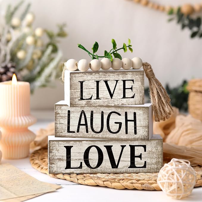 Yuntau 5 Pcs Rustic Farmhouse Tiered Tray Farmhouse Fake Books Decoration Life - Image 2