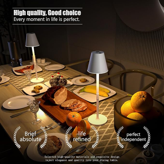 Timjorman 4-Pack Cordless Table Lamps - 5000mAh Rechargeable Battery Operated - Image 3