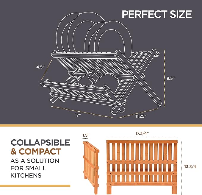 Bambüsi Collapsible Dish Drying Rack - Image 3