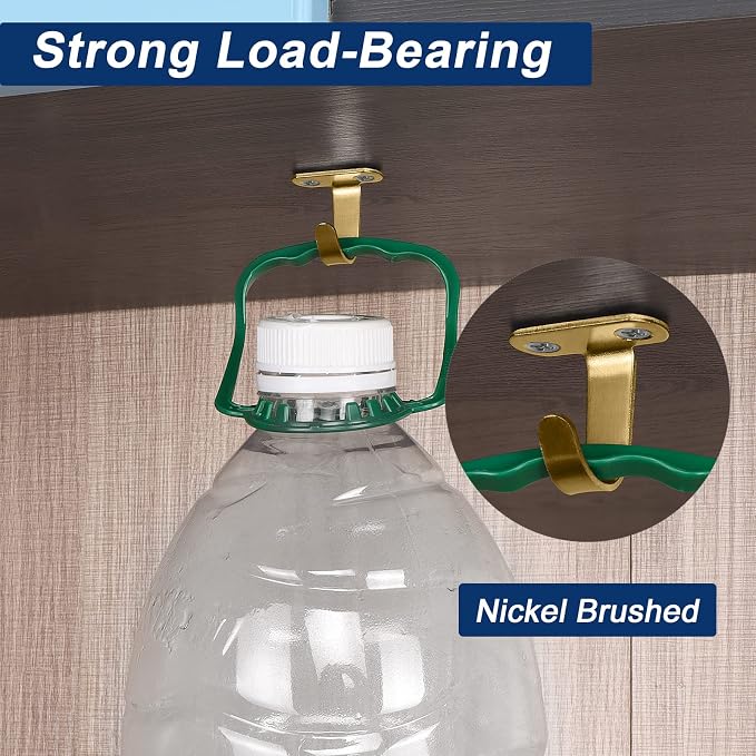 NearMoon Stainless Steel Screw Mounted Ceiling Hooks, Under-Shelf Towel/Robe - Image 7