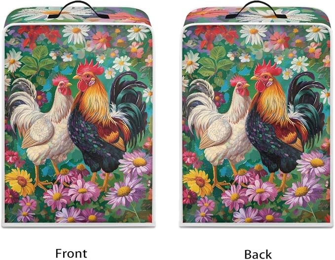 Rooster Flower Coffee Machine Covers - Image 3