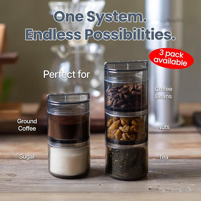 ANKOMN QuarterSeal X7 Airtight Modular Coffee Canister – Single Dose Bean - Image 6