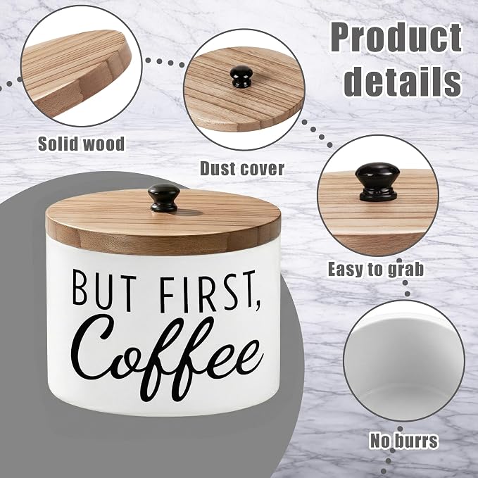 Coffee Filter Holder with Solid Wood Lid - Image 2