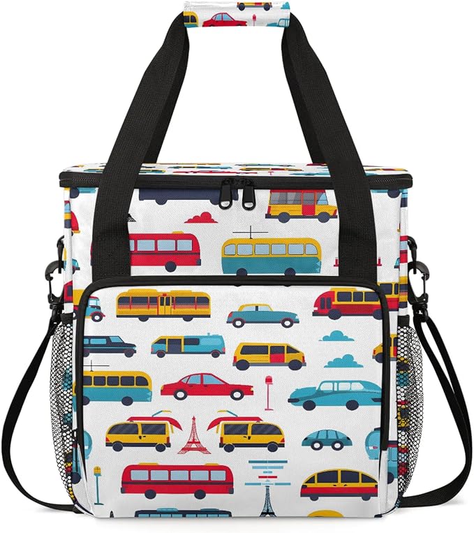 Transportation Types Car Coffee Maker Carring Bag, Large Insulated Storage by Home