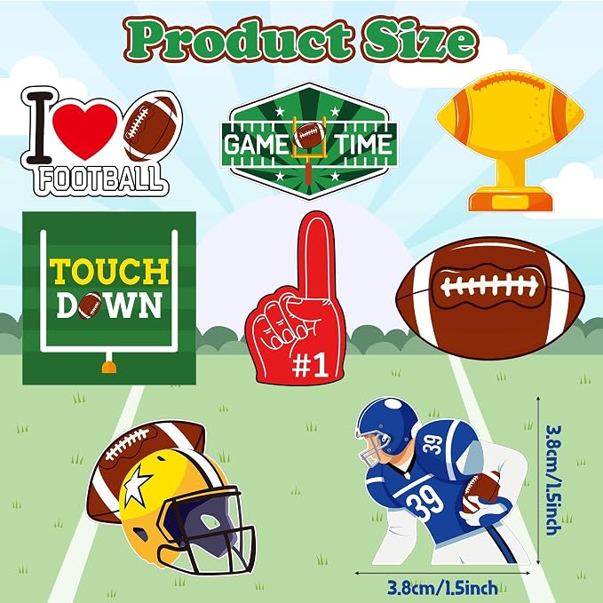 Haooryx American Football Sticker Roll, Self Adhesive, Waterproof Vinyl - Image 2