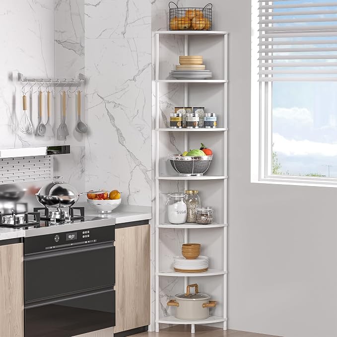7 Tier Corner Shelf Stand Kitchen Organizer by Greatseas