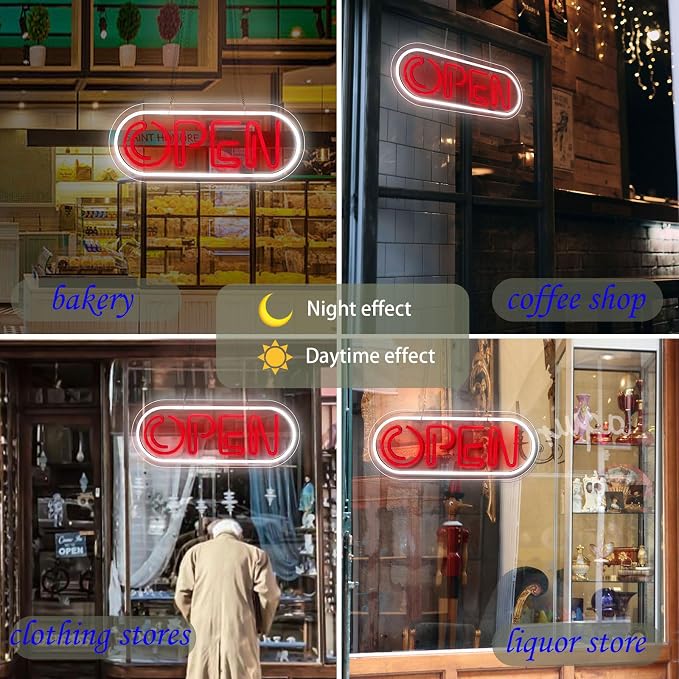Neon Open Signs for Business, 16.34"X 6.22" Led Open Signs Adjustable - Image 8