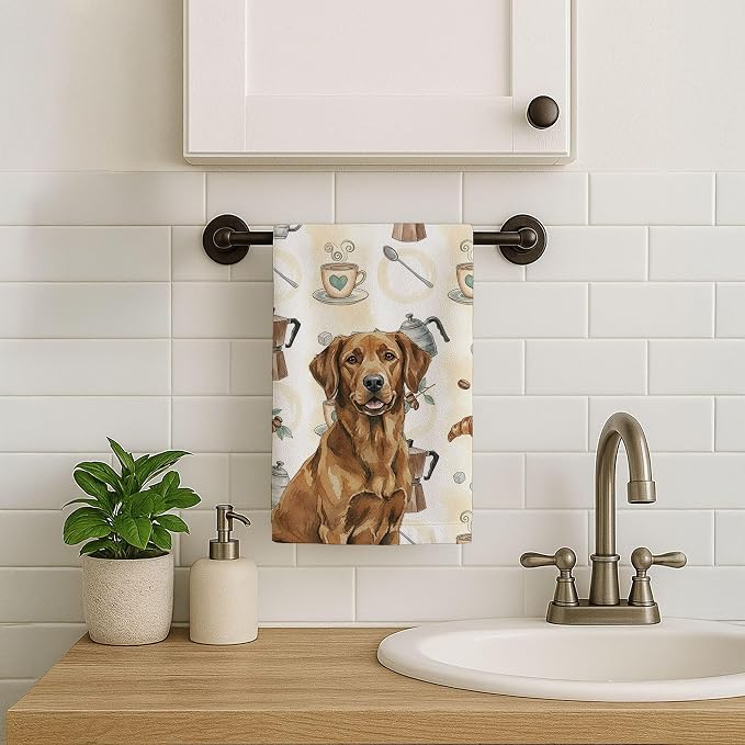 Caroline's Treasures Chesapeake Bay Retriever Coffee Bar Kitchen Towel Velour - Image 7
