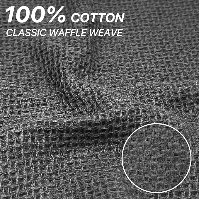 100% Cotton Waffle Weave Kitchen Towels, 4 Pack Dish Cloths - Image 6