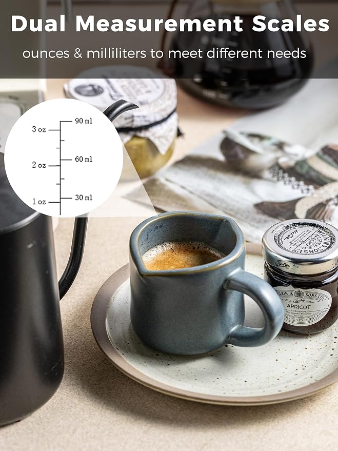 Espresso Cup 3 Oz, Ceramic Espresso Measuring Cup Expresso Shot Cup - Image 3