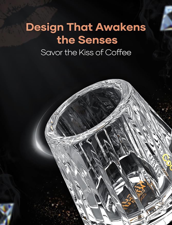 Cocinare Espresso Cups Set of 2, Crystal Clear Espresso Shot Glasses, Ideal - Image 3