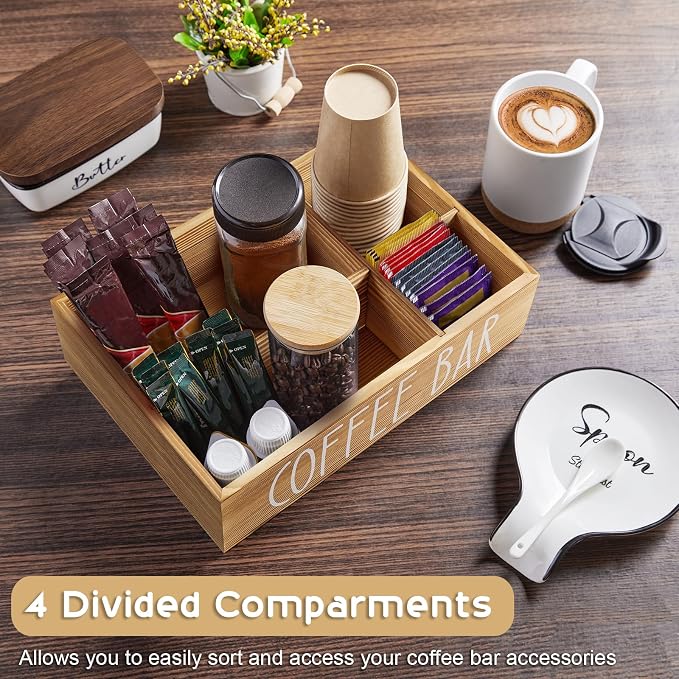 ALELION Brown Coffee Station Organizer - Image 3